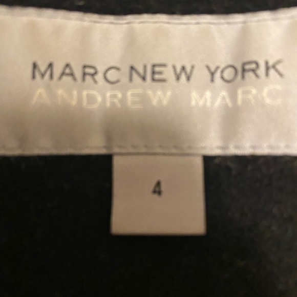 Marc New York Andrew Marc Black Wool Coat - Picture 5 of 6